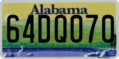 AL license plate 64DQ070