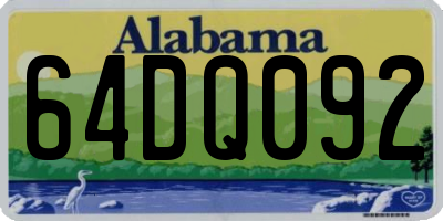 AL license plate 64DQ092
