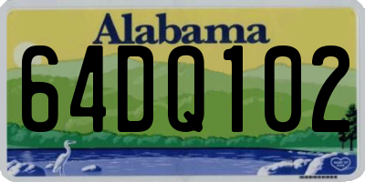 AL license plate 64DQ102