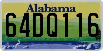 AL license plate 64DQ116