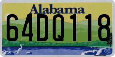AL license plate 64DQ118