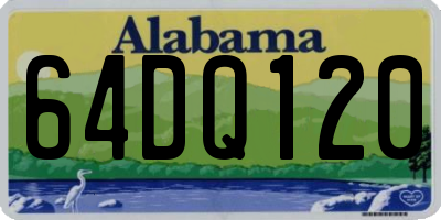 AL license plate 64DQ120