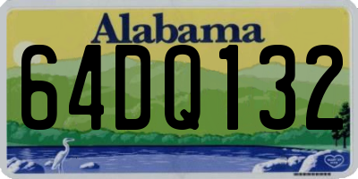 AL license plate 64DQ132