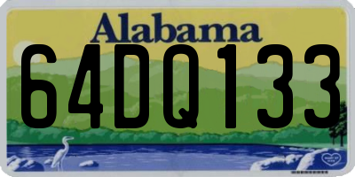 AL license plate 64DQ133