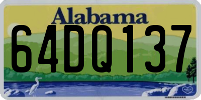 AL license plate 64DQ137