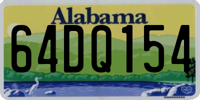 AL license plate 64DQ154