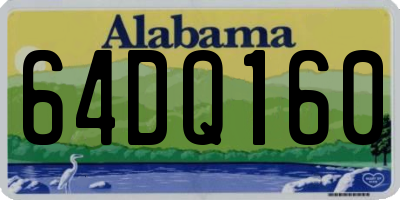 AL license plate 64DQ160