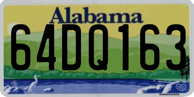 AL license plate 64DQ163