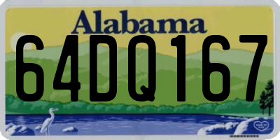 AL license plate 64DQ167