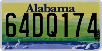 AL license plate 64DQ174