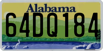 AL license plate 64DQ184