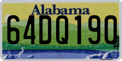 AL license plate 64DQ190