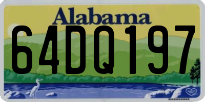 AL license plate 64DQ197
