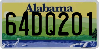 AL license plate 64DQ201