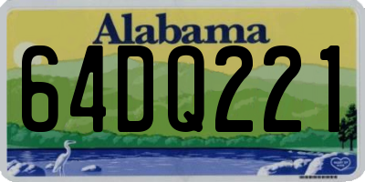 AL license plate 64DQ221