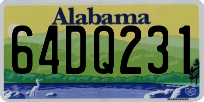 AL license plate 64DQ231