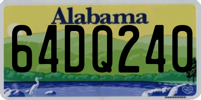 AL license plate 64DQ240