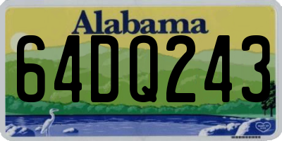 AL license plate 64DQ243