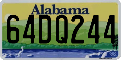 AL license plate 64DQ244