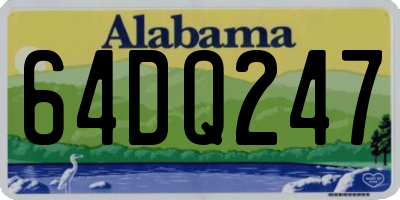 AL license plate 64DQ247