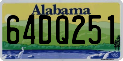 AL license plate 64DQ251