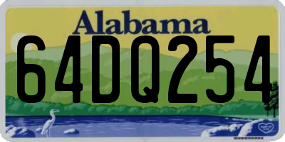 AL license plate 64DQ254
