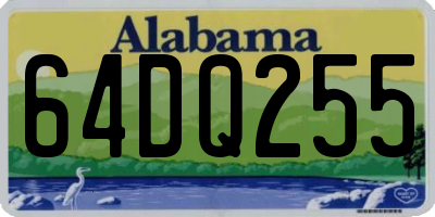 AL license plate 64DQ255