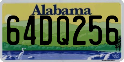 AL license plate 64DQ256