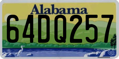 AL license plate 64DQ257