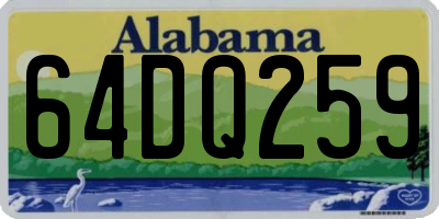 AL license plate 64DQ259