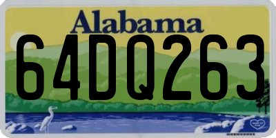 AL license plate 64DQ263