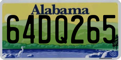 AL license plate 64DQ265