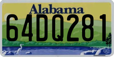 AL license plate 64DQ281