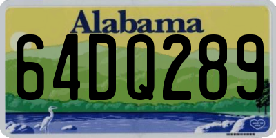 AL license plate 64DQ289