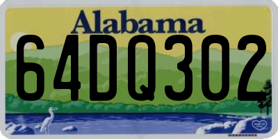 AL license plate 64DQ302