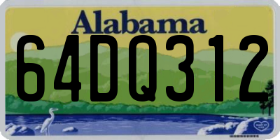 AL license plate 64DQ312