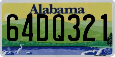 AL license plate 64DQ321