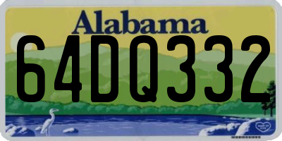 AL license plate 64DQ332