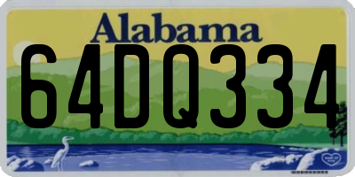 AL license plate 64DQ334
