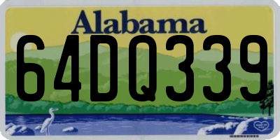 AL license plate 64DQ339