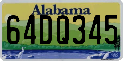 AL license plate 64DQ345