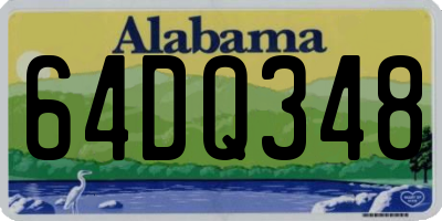 AL license plate 64DQ348