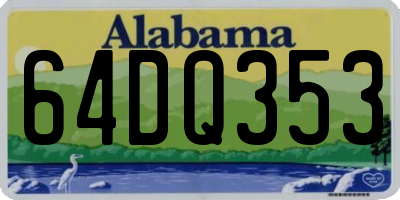 AL license plate 64DQ353