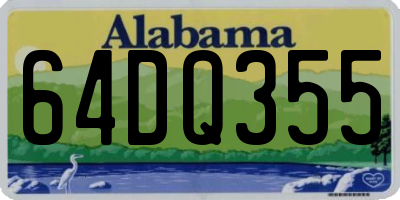 AL license plate 64DQ355