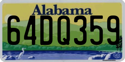 AL license plate 64DQ359
