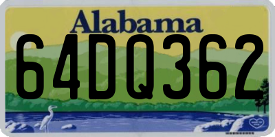 AL license plate 64DQ362