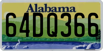 AL license plate 64DQ366