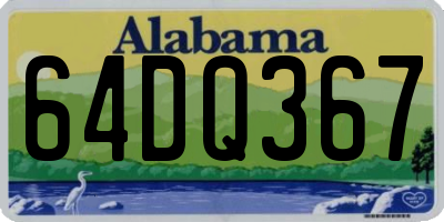 AL license plate 64DQ367