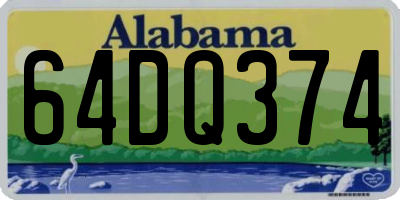 AL license plate 64DQ374