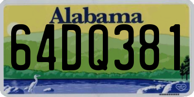 AL license plate 64DQ381
